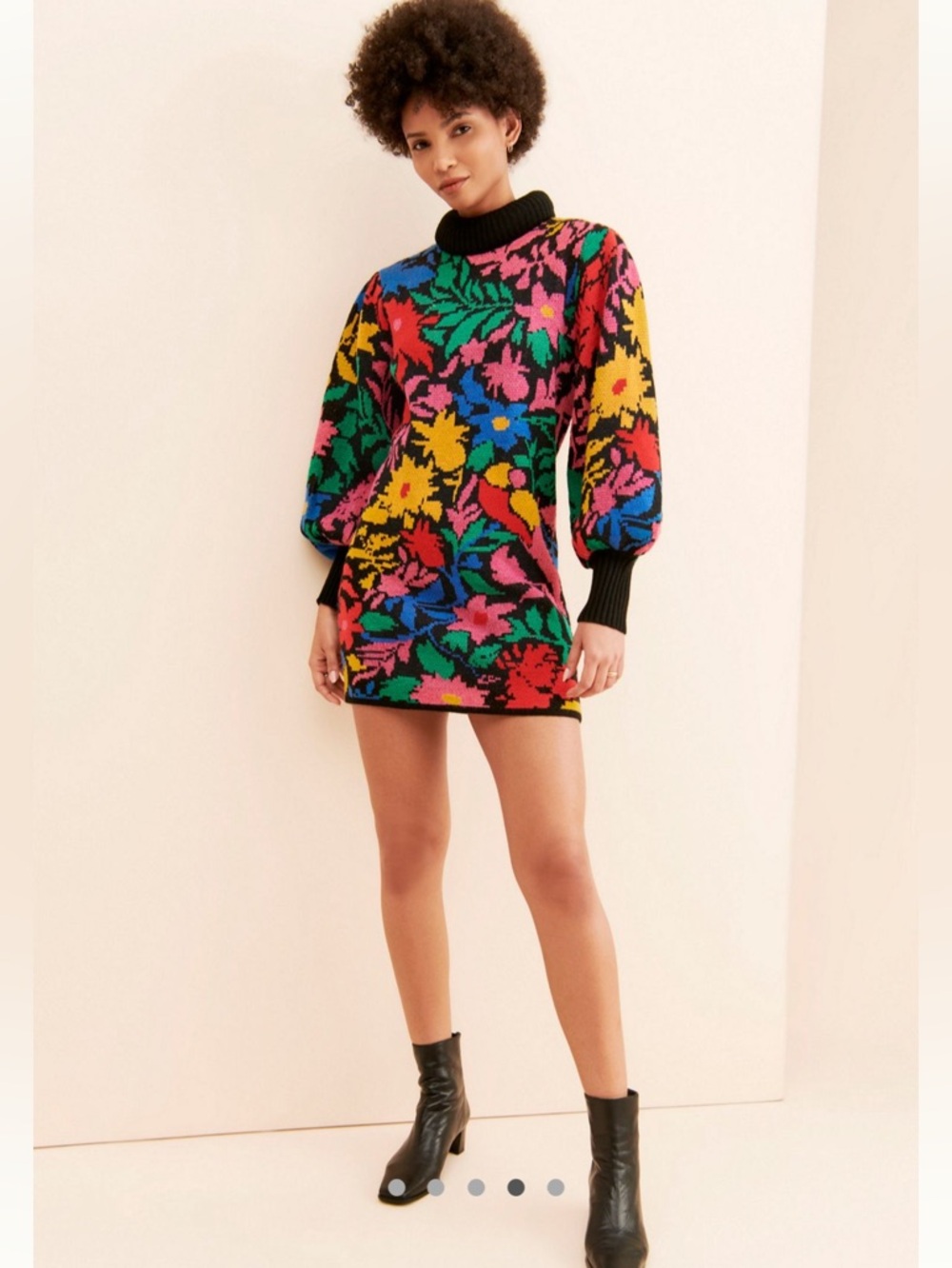FARM Rio Tropical Garden Sweater Dress- Size Small $198